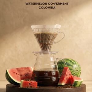 قهوة V60 مخمرة مشتركًا (Co-Fermented Coffee) – نكهة البطيخ (200 جم)